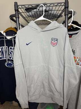 Nike USA Soccer French Terry Travel Hoodie Gray DH4829-050
